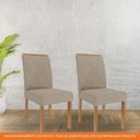 Ver imagem 5 de Cadeira para Mesa de Jantar Jogo de 2 Cadeiras Mdf Fernanda Wood Cimol Madeira/bege