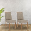 Ver imagem 2 de Cadeira para Mesa de Jantar Jogo de 2 Cadeiras Mdf Fernanda Wood Cimol Madeira/bege
