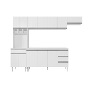 Ver imagem 2 de Cozinha Modulada 4 Peças Andréia 280cm Branco com Tampo Ajl