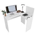 Ver mais imagens de Escrivaninha em L Mesa de Canto para Escritório Multifuncional - Jm3 Móveis:branco