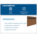 Ver imagem 5 de Cabeceira para Cama de Casal Itália MDF 165x106,8cm Itaúba Âmbar/Reali ITA16