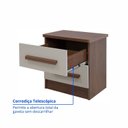 Ver imagem 5 de Mesa de Cabeceira 2 Gavetas com Tampo MDF Zeus Marrom