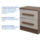 Ver imagem 6 de Mesa de Cabeceira 2 Gavetas com Tampo MDF Zeus Marrom
