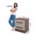 Ver imagem 7 de Mesa de Cabeceira 2 Gavetas com Tampo MDF Zeus Marrom