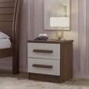 Ver imagem 1 de Mesa de Cabeceira 2 Gavetas com Tampo MDF Zeus