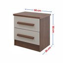 Ver imagem 3 de Mesa de Cabeceira 2 Gavetas com Tampo MDF Zeus Marrom
