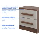 Ver imagem 6 de Mesa de Cabeceira 2 Gavetas com Tampo MDF Zeus