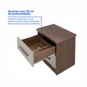 Ver imagem 4 de Mesa de Cabeceira 2 Gavetas com Tampo MDF Zeus