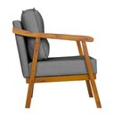 Ver imagem 3 de Poltrona Cadeira Vitoria Base Reforçada Corino Cinza