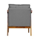 Ver imagem 4 de Poltrona Cadeira Vitoria Base Reforçada Corino Cinza