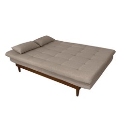 Sofá Cama Dubai Linho Espuma D33 3 Lugares Sala Confortável Bege 201 Império - 3