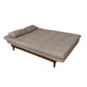 Sofá Cama Dubai Linho Espuma D33 3 Lugares Sala Confortável Bege 201 Império - 3
