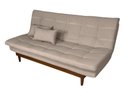 Ver imagem 1 de Sofá Cama Dubai Linho Espuma D33 3 Lugares Sala Confortável Bege 201 Império