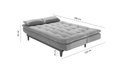 Ver imagem 7 de Sofá Cama Dubai Linho Espuma D33 3 Lugares Sala Confortável Bege 201 Império