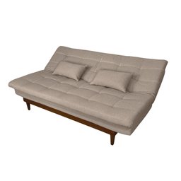 Sofá Cama Dubai Linho Espuma D33 3 Lugares Sala Confortável Bege 201 Império - 2