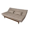 Sofá Cama Dubai Linho Espuma D33 3 Lugares Sala Confortável Bege 201 Império - 2