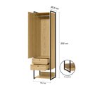 Ver imagem 5 de Closet Modulado Industrial Quarto Solteiro 143cm - Pinus