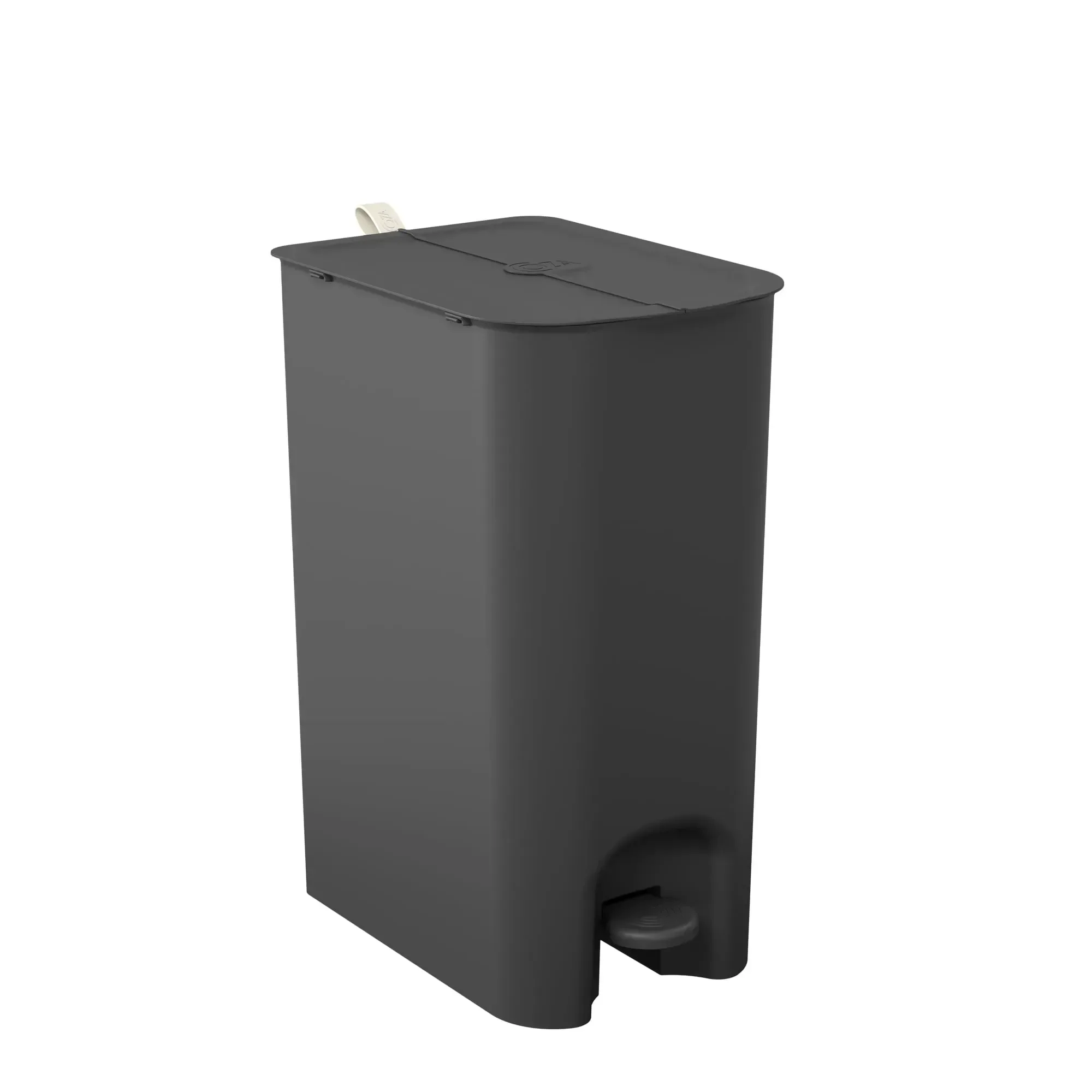 Lixeira Borboleta com Pedal 20 Litros Preto com Alça Light Gray 106620008 Coza