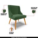 Ver imagem 7 de Kit 6 Cadeiras Decorativas Sala de Jantar Pés Palito de Madeira Firenze Suede Verde Esmeralda/