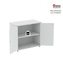 Ver imagem 7 de Armário Baixo para Escritório AB700P25 2 Portas 1 Prateleira MDP 79,2cm Branco Pandin Móveis