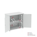Ver mais imagens de Armário Baixo para Escritório AB700P25 2 Portas 1 Prateleira MDP 79,2cm Branco Pandin Móveis