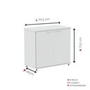 Ver imagem 5 de Armário Baixo para Escritório AB700P25 2 Portas 1 Prateleira MDP 79,2cm Branco Pandin Móveis