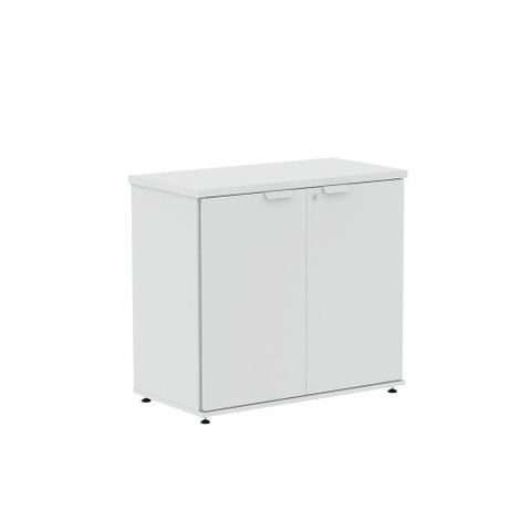 Armário Baixo para Escritório AB700P25 2 Portas 1 Prateleira MDP 79,2cm Branco Pandin Móveis