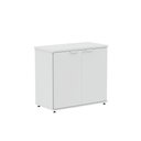 Ver imagem 1 de Armário Baixo para Escritório AB700P25 2 Portas 1 Prateleira MDP 79,2cm Branco Pandin Móveis