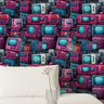 Papel de Parede Gamer 3d Grafite Arte Pintura Realista Rosa e Azul Lavavel Varias Cores Quarto 18m - 5