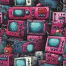 Papel de Parede Gamer 3d Grafite Arte Pintura Realista Rosa e Azul Lavavel Varias Cores Quarto 18m - 9