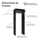 Ver imagem 3 de Porta-Geladeira 83 cm 1 Porta Basculante Preto/Rustic/Preto Agata Madesa