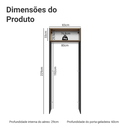 Ver imagem 2 de Porta-Geladeira 83 cm 1 Porta Basculante Preto/Rustic/Preto Agata Madesa
