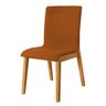 Kit 6 Cadeiras de Jantar Diamante Estofadas em Veludo Terracota Base Madeira Maciça Mel - 3