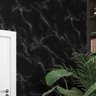 Papel de Parede Adesivo Marmorizado Preto Sala Cozinha 3m - 1