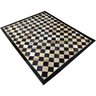 Tapete de couro tabuleiro preto bege diagonal 1,50x2,00 C/B - 2