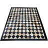 Tapete de couro tabuleiro preto bege diagonal 1,50x2,00 C/B - 1