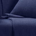 Ver imagem 2 de Manta Decorativa para Sofá Boho Favo de Mel Marinho