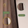 Espelho Oval de Base Reta Corpo Inteiro Moldura Alumínio Dourado Luxo 150x60 Cm C/suporte de Chão - 9