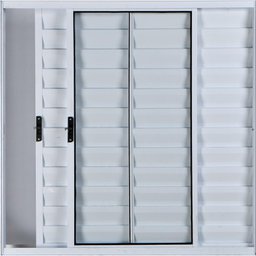 Janela de Alumínio Veneziana 3 Folhas Sem Grade Anchieta Esquadrias 1,00 x 1,00cm Branco - 3