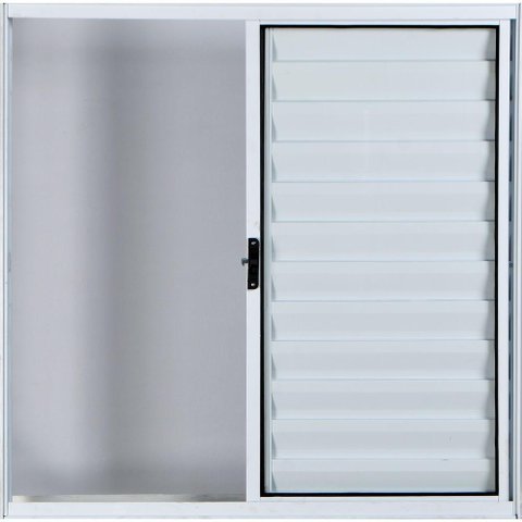 Janela de Aluminio Veneziana 3 Folhas sem Grade Linha Leve:1,00 X 1,00/branco
