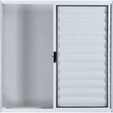 Ver imagem 1 de Janela de Aluminio Veneziana 3 Folhas sem Grade Linha Leve:1,00 X 1,00/branco