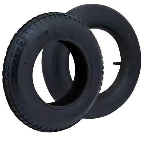 Pneu para Carrinho de Mão | Kit Pneu e Câmara 3,25x8