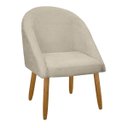 Ver imagem 2 de Kit 2 Banqueta Poltrona Lua Bouclê Ideal para Sala Penteadeira ou Salão:bege