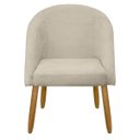 Ver imagem 3 de Kit 2 Banqueta Poltrona Lua Bouclê Ideal para Sala Penteadeira ou Salão:bege