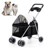 Carrinho Gato Cachorro Cao Pet Animal de Estimaçao Passeio Ar Livre Caminhada Shopping Restaurante C - 1
