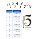 Ver imagem 2 de Número residencial, KIT 5 PEÇAS, algarismo residência, fundido  alumínio, não amassa, enferruja