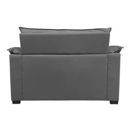 Sofá Namoradeira Dandara 2 Lug Decorativa Para Sala Suede:Cinza - 4