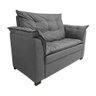 Sofá Namoradeira Dandara 2 Lug Decorativa Para Sala Suede:Cinza - 1