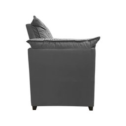 Sofá Namoradeira Dandara 2 Lug Decorativa Para Sala Suede:Cinza - 3