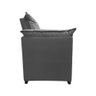 Sofá Namoradeira Dandara 2 Lug Decorativa Para Sala Suede:Cinza - 3